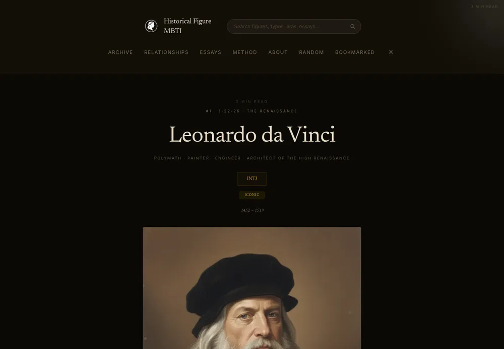 Historical Figure MBTI screenshot