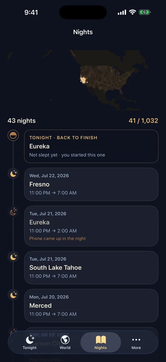 Sleep Map screenshot
